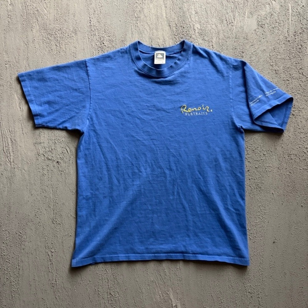 Vintage Renoir Shirt Medium Blue 1990s Portraits Art Gallery Canada